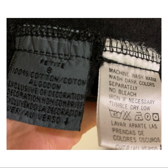 LizWear Blazer Black Vintage Preppy Style 100% Cotton Ivy League Blazer Size 8 - Picture 7 of 12